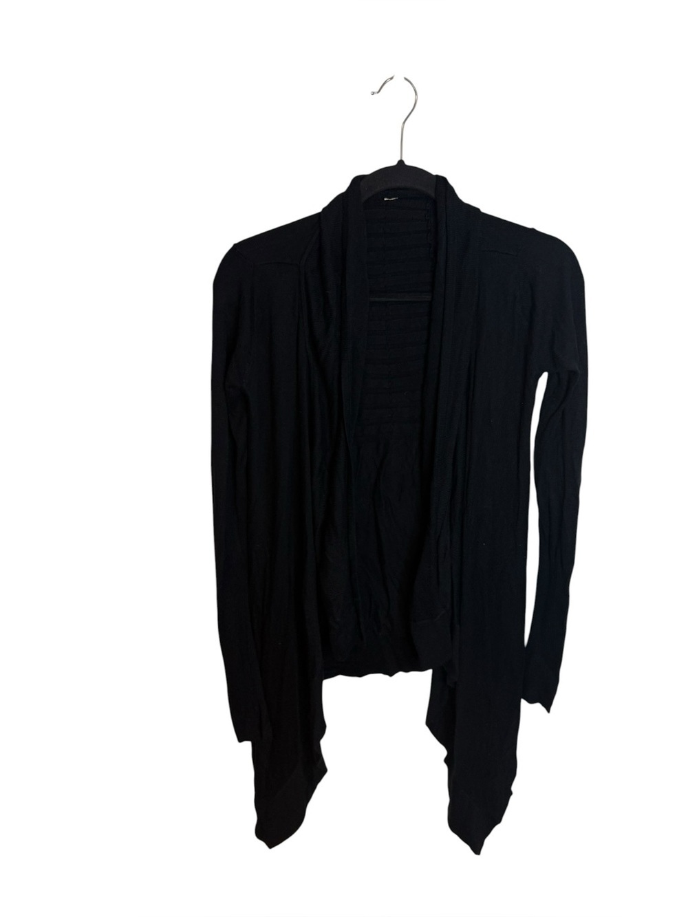 Lululemon Black Open Front Waterfall Cardigan Sweater